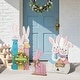 preview thumbnail 1 of 50, Glitzhome Easter Wooden Bunny Porch Decor Standing Rabbit Sign Decoration