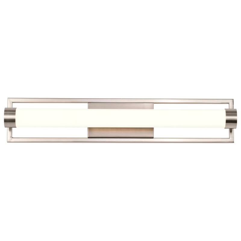 Canal Medium Vanity - LED - Brushed Nickel Finish - White Acrylic Lens - Brushed Nickel