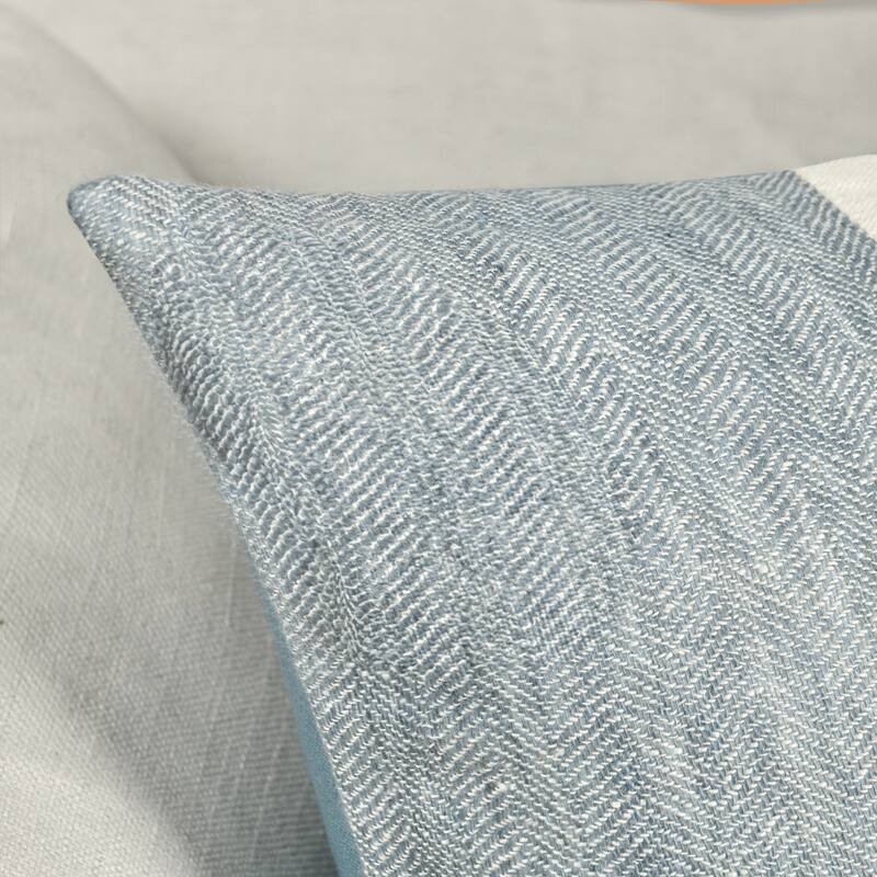 Villa by Classic Home Caylor 22" Linen Blend Multicolor Throw Pillow
