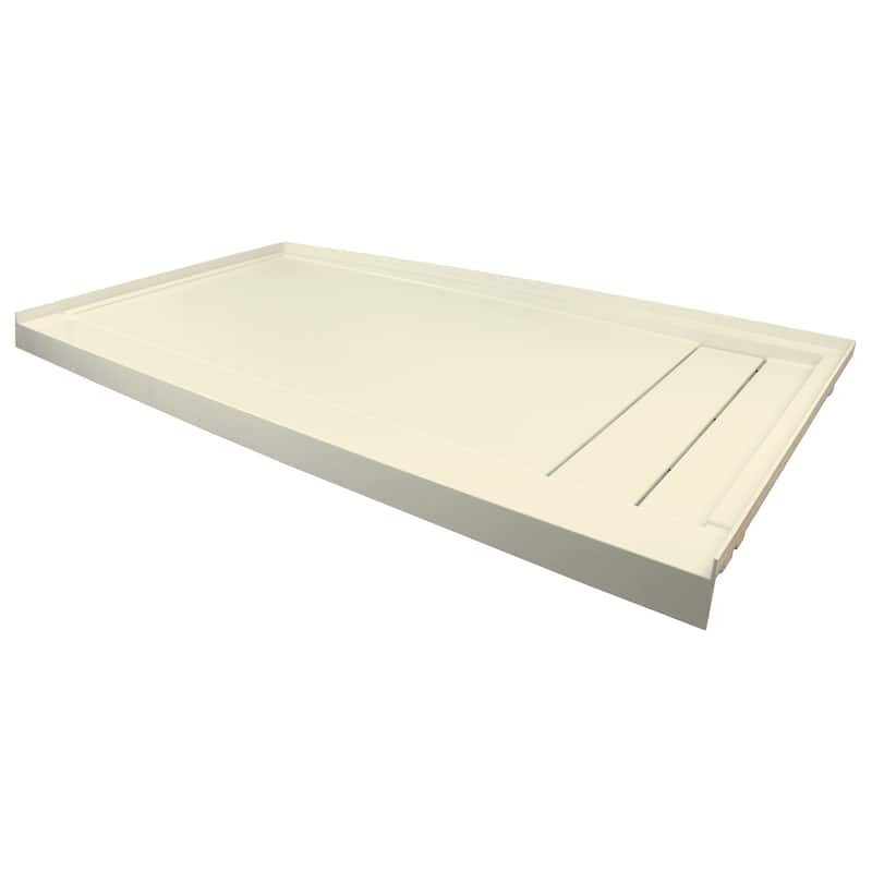 Transolid Linear 60" x 30" Alcove Shower Base with Right Hand Drain - 60" x 30" - 60" x 30"