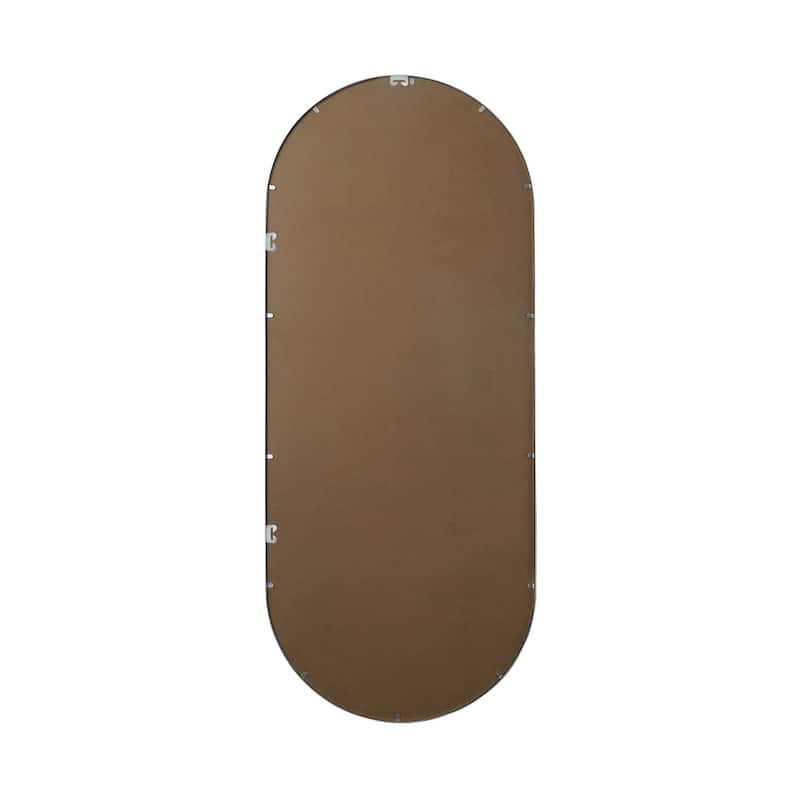 Indigo Home Metal Frame Oval Mirror 30x72 Inch