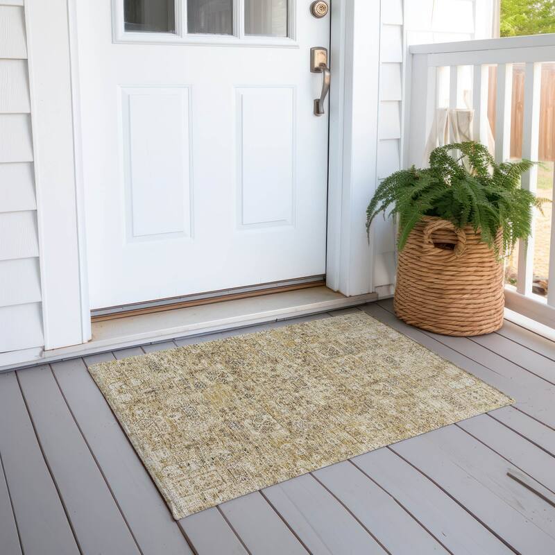 Machine Washable Indoor/ Outdoor Chantille Traditional Vintage Rug