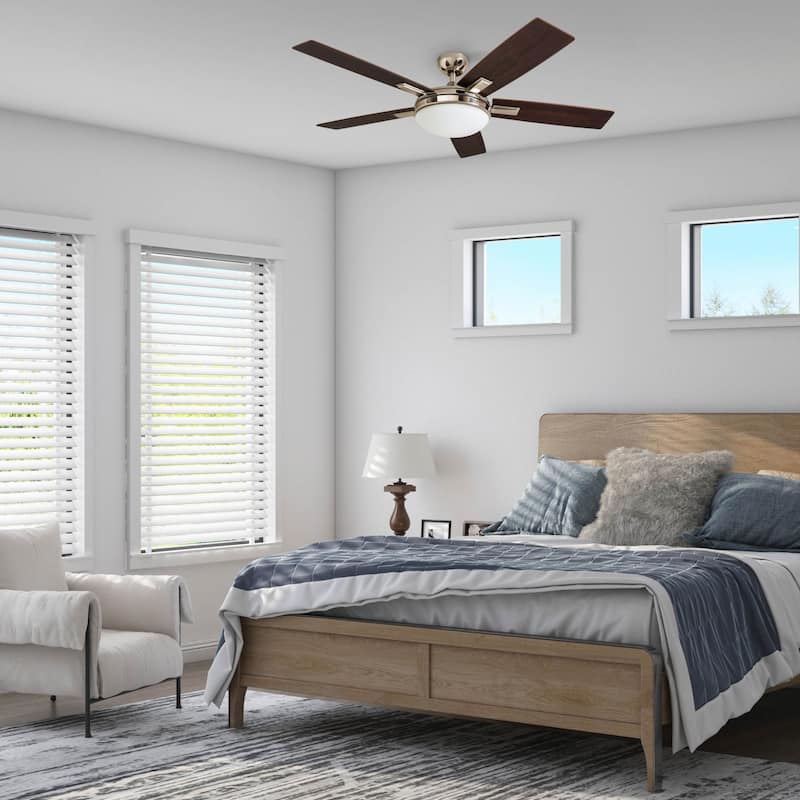 Copper Grove Garff 52-inch Brushed Nickel Ceiling Fan with Remote