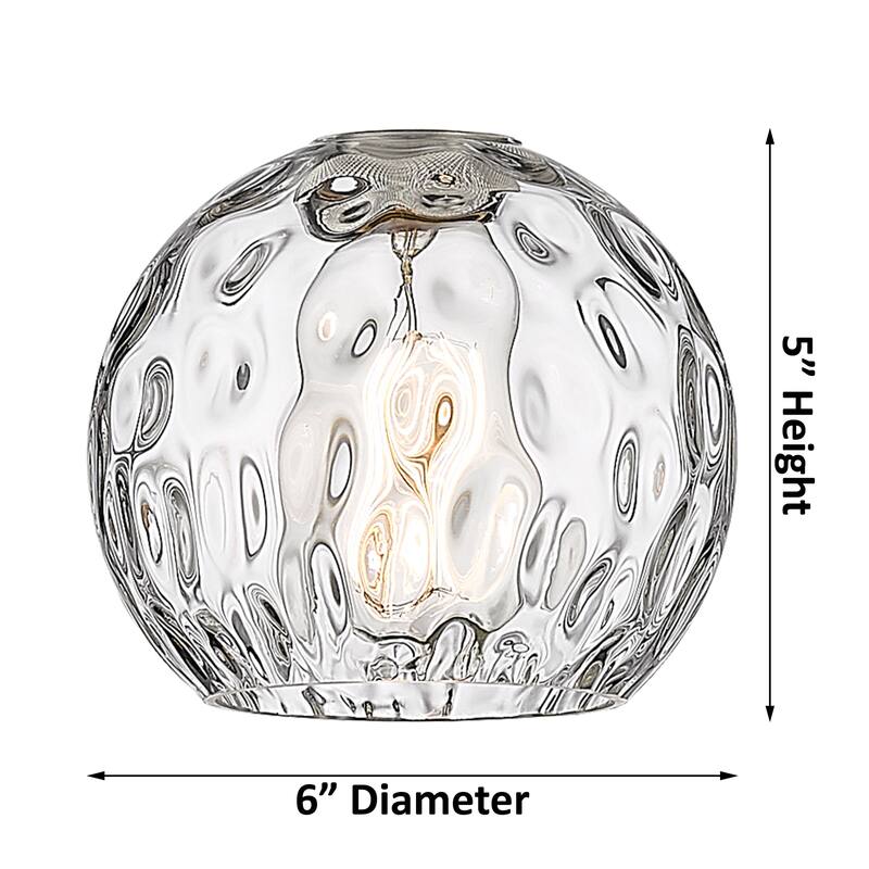 Innovations Lighting Athens Water Glass - 1 Light 6" Semi-Flush Mount