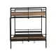 preview thumbnail 3 of 3, Merklee Sandy Black and Dark Bronze Queen over Queen Bunk Bed