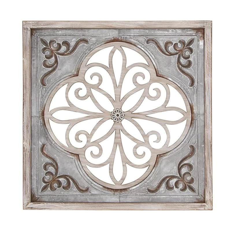 Alene Handcrafted Sandstone Framed Wall Decor - 36x36 Wall Decor