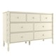 preview thumbnail 6 of 33, Max & Lily Jenny Lind 7-drawer Wood Spindle Leg Horizontal Dresser