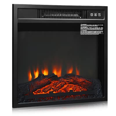 Electric Fireplace Heater 1400 W Recessed Stove with Remote Control