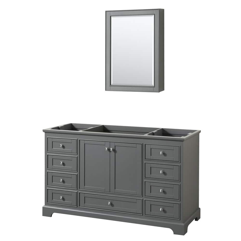Wyndham Collection Deborah 59-1/4" Free Standing Single Wood Vanity