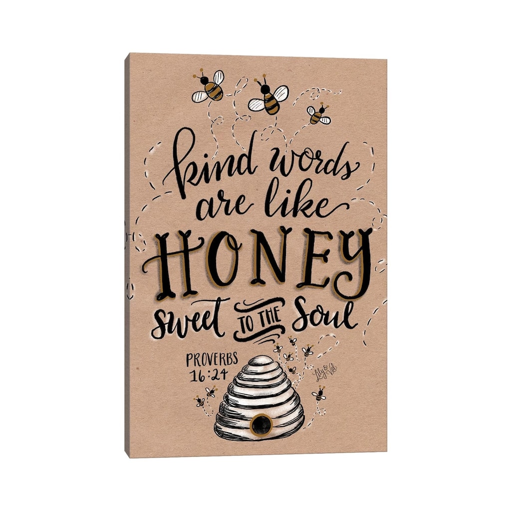 iCanvas "Kraft - Kind Words Are Like Honey" by Lily & Val Canvas Print