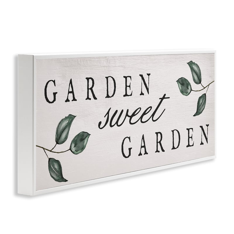 Stupell Sweet Garden Sign Framed Giclee Art Design By Lil' Rue