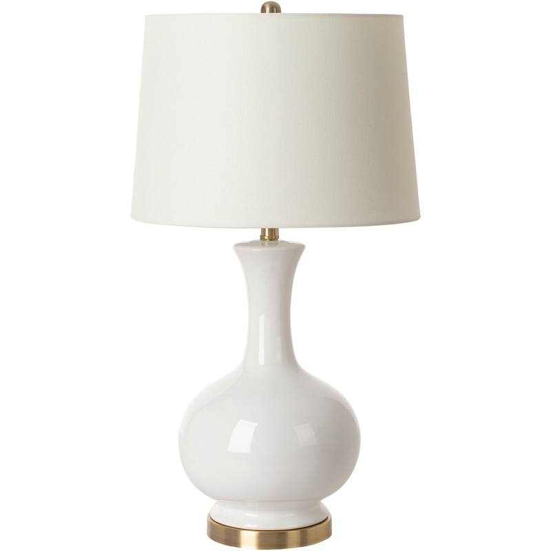 Limiteti Glossy Curvy Modern Table Lamp - 29"H x 16"W x 16"D - 29"H x 16"W x 16"D - White
