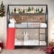 preview thumbnail 18 of 29, Modren Twin Over Twin Metal Bunk Bed With Slide,Convertible Into Two Separate Small Beds for Bedroom