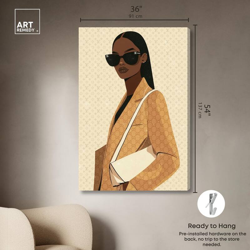 Elegant Coat Gal Canvas by Art Remedy, Gallery Wrapped