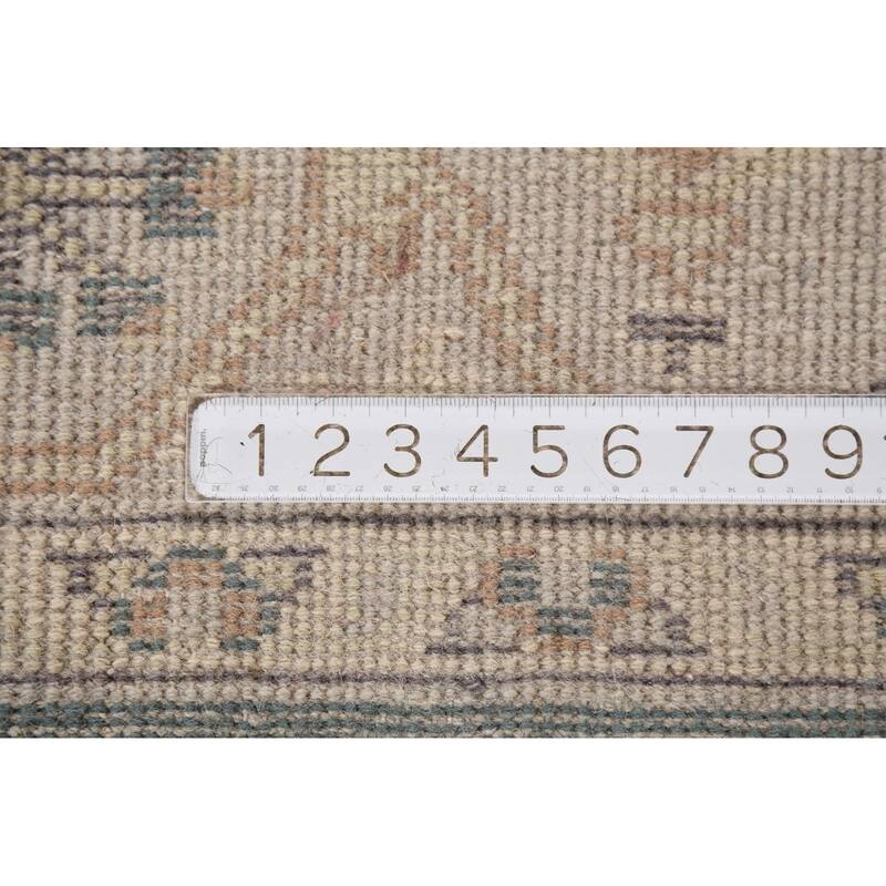 Green Oushak Indian Runner Rug Handmade Wool Carpet - 6'0" x 17'9"