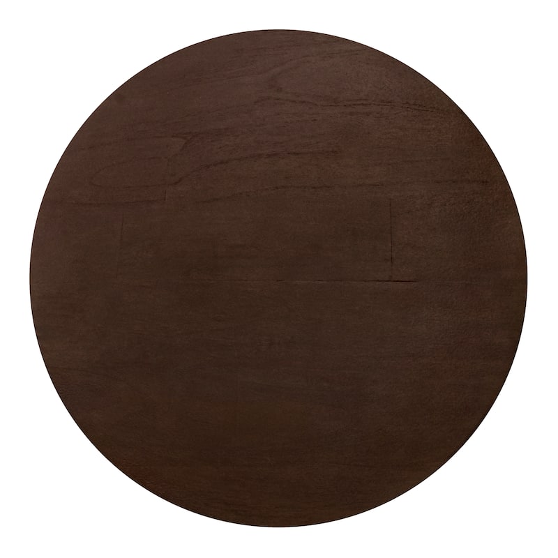 NPD Furniture Zeke Rattan Round Coffee or Side Table with Solid Wood Top