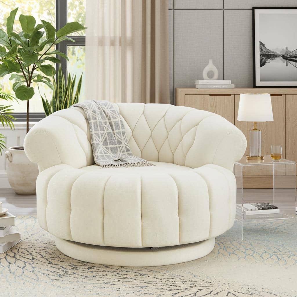 360° Swivel Barrel Accent Chair by Harper&Bright Designs