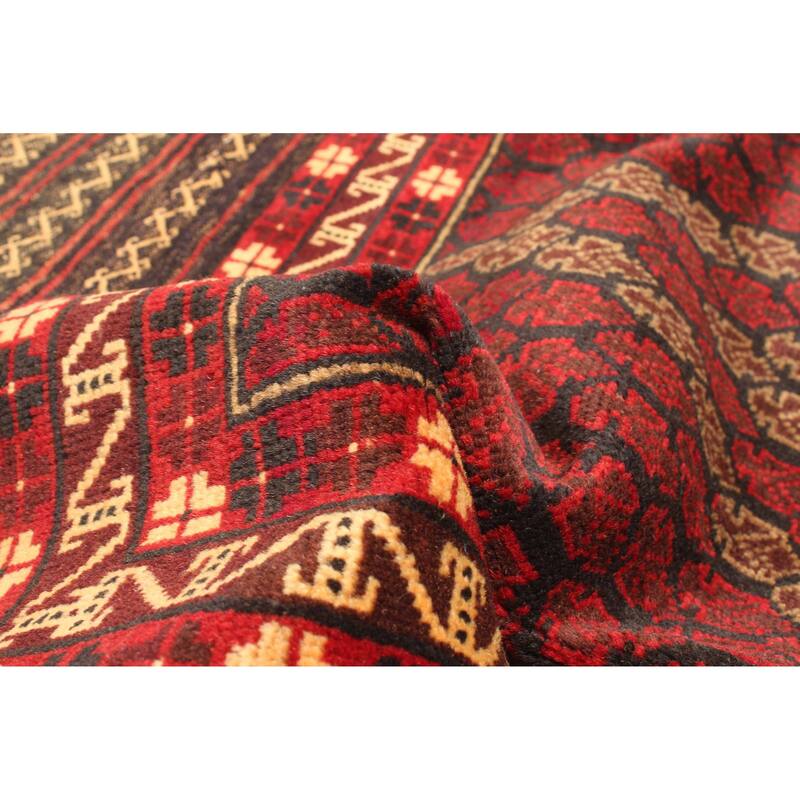 ECARPETGALLERY Hand-knotted Teimani Burgundy Wool Rug - 2'11 x 4'0