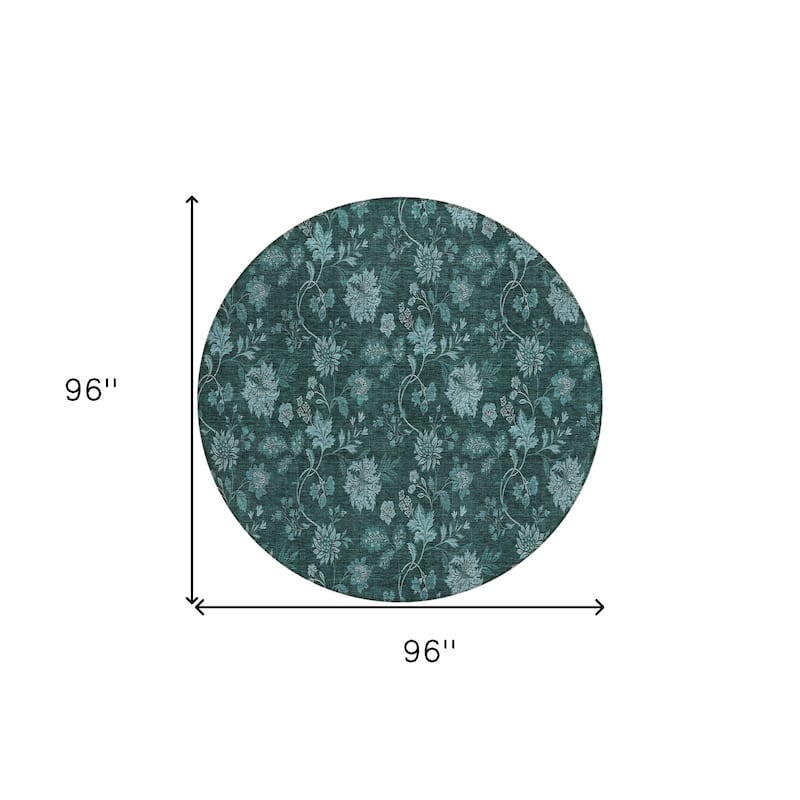 HomeRoots Floral Transitional Rectangle Outdoor Rug