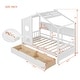 preview thumbnail 12 of 13, Wood Twin Size House Bed with 2 Drawers,Kids Bed with Storage Shelf