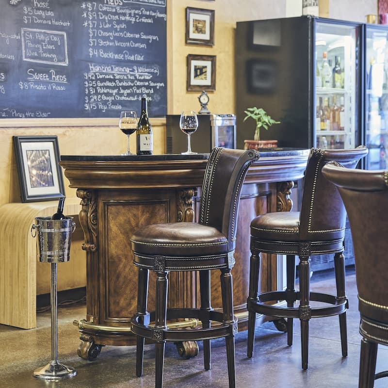 Copper Grove Rijssen 26in. Counter-Height Wood Swivel Stool