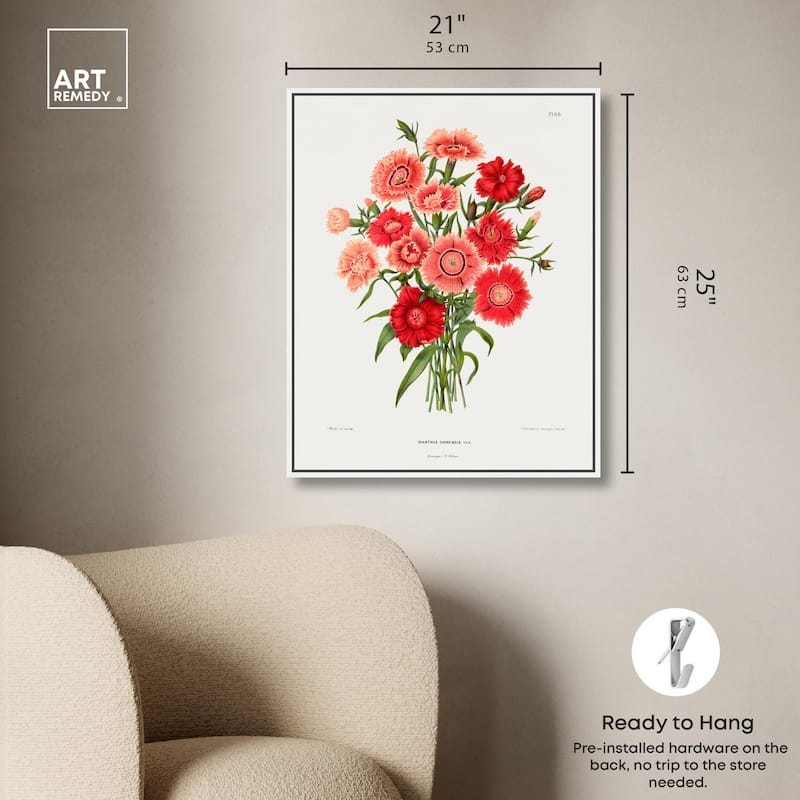 Rainbow Pink Flower by Wendel Canvas by Art Remedy