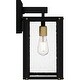 preview thumbnail 3 of 5, Matte Black One Light Outdoor Wall Mount from the Robbins Collection