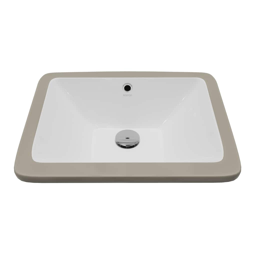 Karran 16-3/4" Undermount Vitreous China Bathroom Sink In White