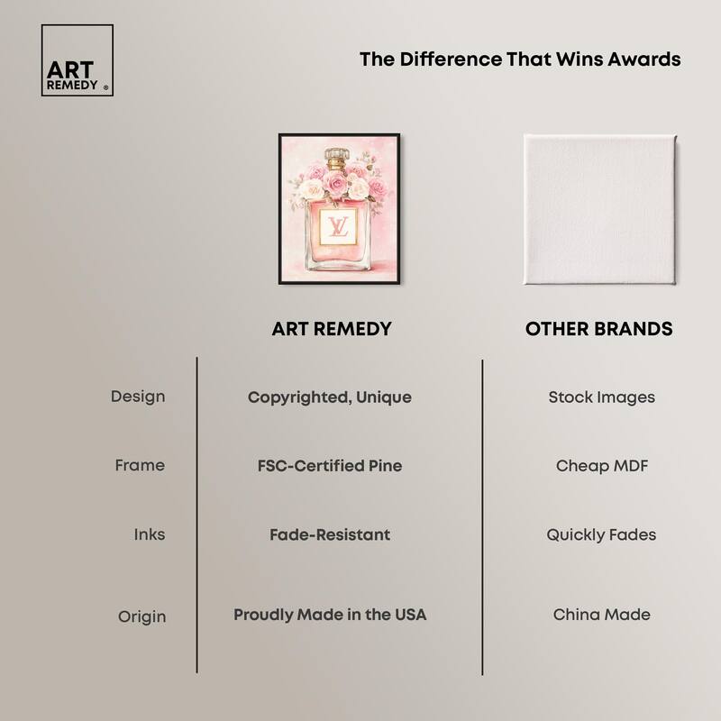 Delicate Floral Perfume Blush Canvas by Art Remedy
