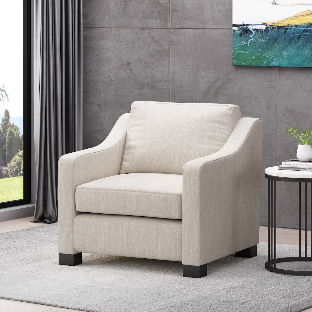 Halevy Contemporary Upholstered Club Chair by Christopher Knight Home