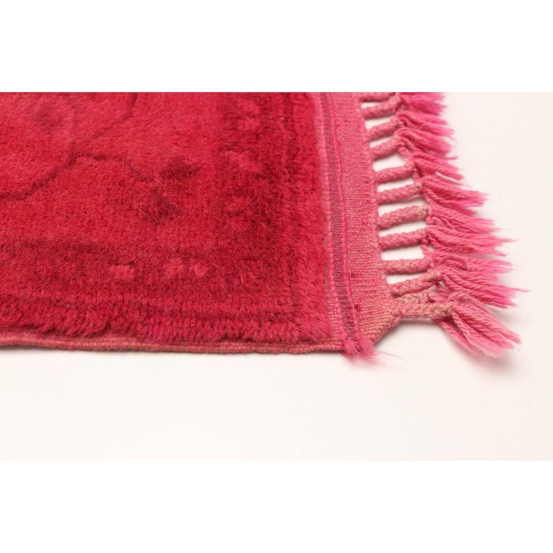 ECARPETGALLERY Hand-knotted Color Transition Pink Wool Rug - 2'8 x 9'6