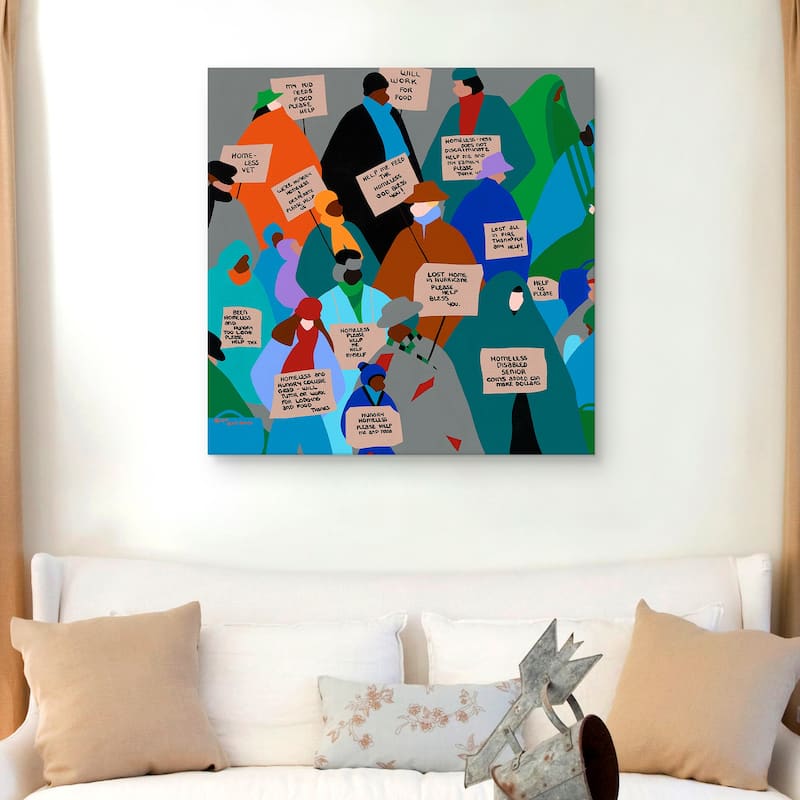 Homeless Two by Synthia SAINT JAMES Canvas Art Print