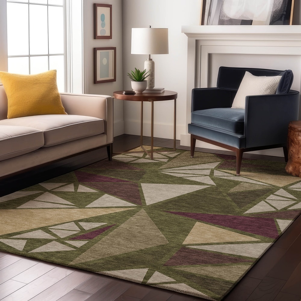 Premium Washable Super Soft Contemporary Mosaic Mayfield Rug
