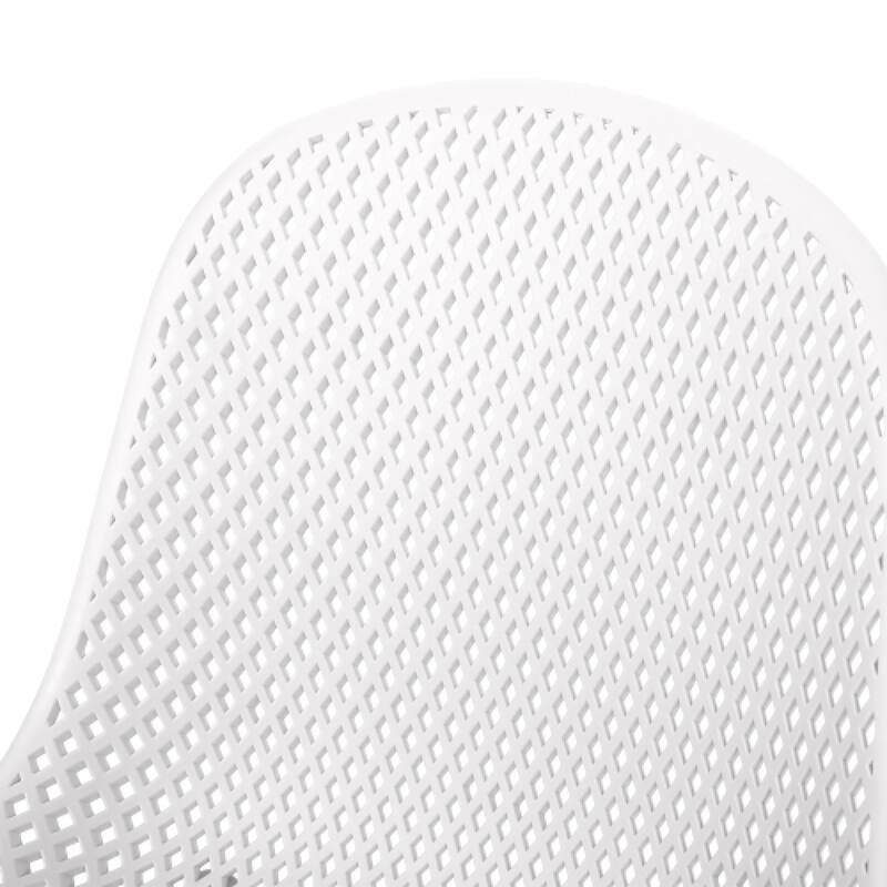 Roomfitters Modern Perforated Dining Chairs (Set of 4), Sleek Lightweight Design for Indoor Outdoor Spaces