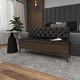 preview thumbnail 12 of 17, Bronze Metal Storage Bench with Tufted Faux Leather