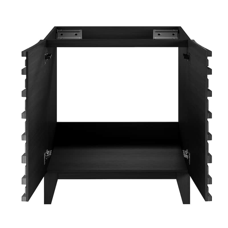 Cascade 30" Freestanding Bathroom Vanity Cabinet Without Top In Black Oak - 30