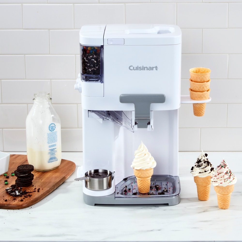 Euro Cuisine Ice Cream, Sorbet & Frozen Yogurt Maker, Homemade Gelato &  Soft Serve Kids Ice Cream Maker Machine with 4 Glass Cups -  Double-Insulated