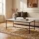 preview thumbnail 1 of 15, Genuine Marble and Metal Coffee Table Black and White