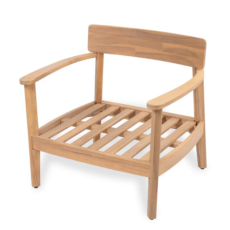 Christopher Knight Home - Mitchell Acacia Wood Club Chair with Seat Cushion