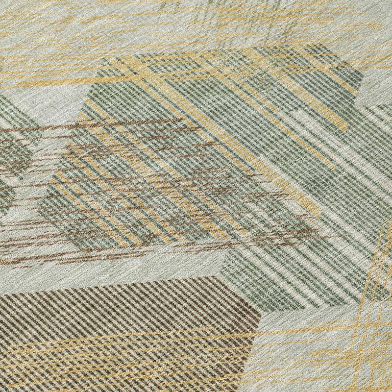 Machine Washable Indoor/ Outdoor Modern Hotchkiss Chantille Rug