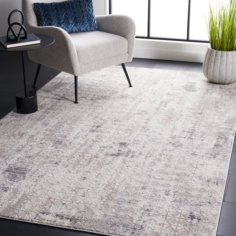SAFAVIEH Vogue Consilia Modern Abstract Rug - 8' x 10' - Grey/Ivory - Rectangle