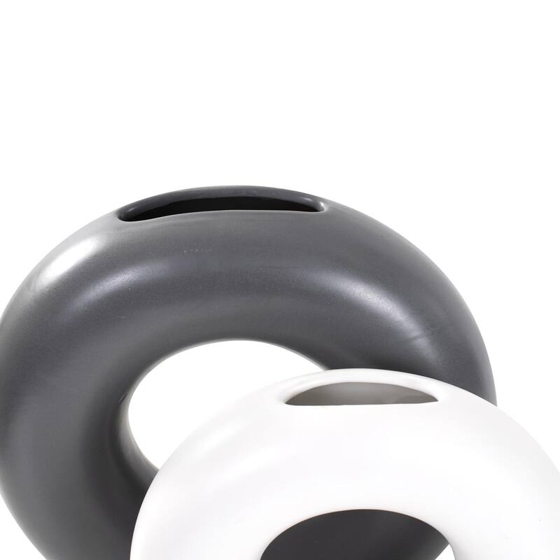 Ronde Ring Ceramic Vase- Set of 2