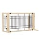 preview thumbnail 4 of 15, 38"-71" Adjustable Freestanding Pet Gate - Natural Wood Design for Doorways and Stairs