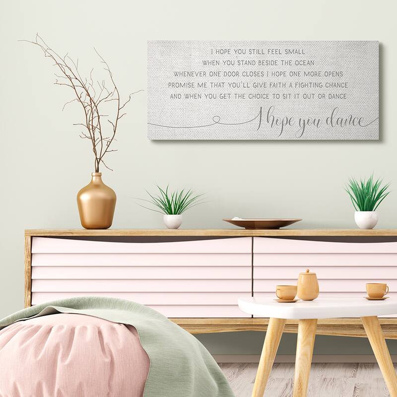 Stupell Faith Fighting Chance Phrase Romantic Dance Quote Canvas Wall Art