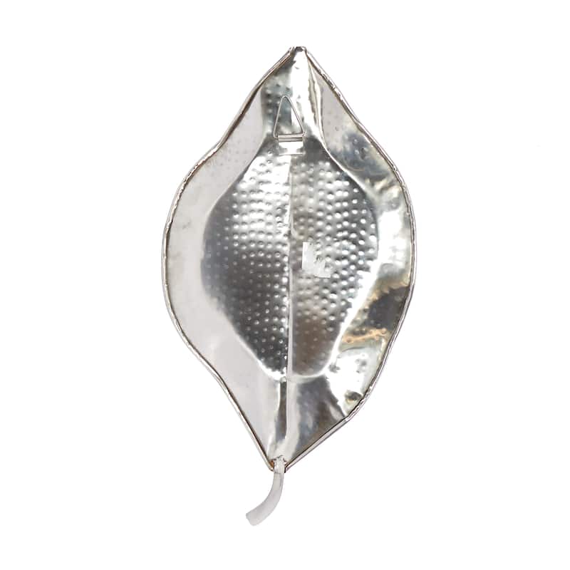 Silver Stainless Steel Metal Candle Wall Sconce