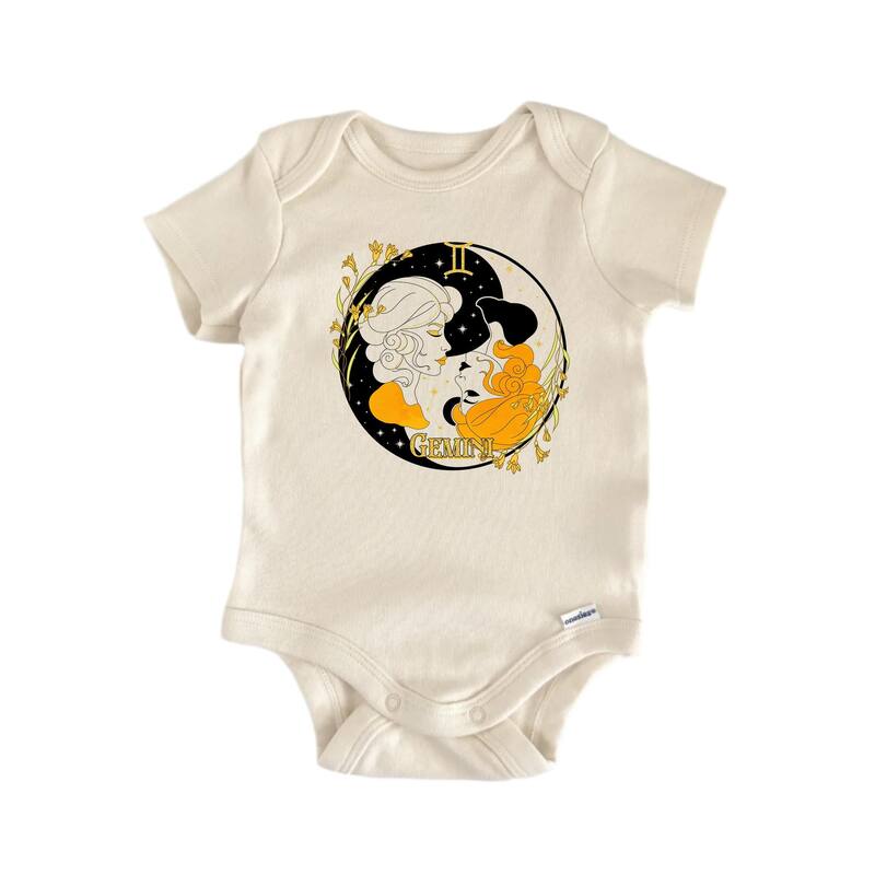 Gemini Zodiac - Baby Boy Girl Clothes Infant Bodysuit Funny Cute Newborn - Natural - Newborn