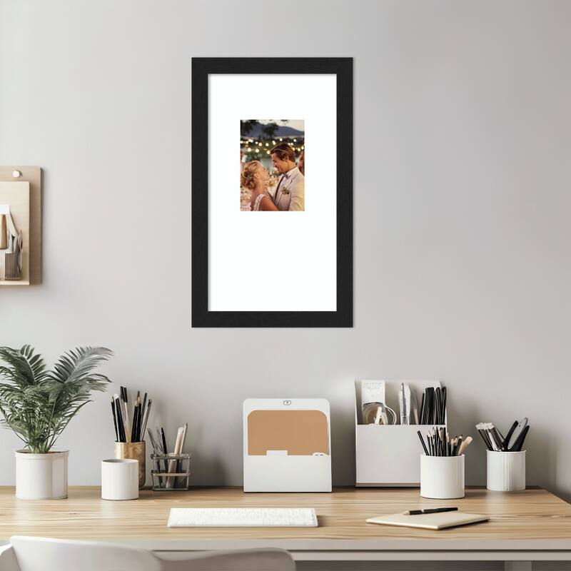 Grace Brushed Gold Narrow Framed Picture Frame, Photo Frame