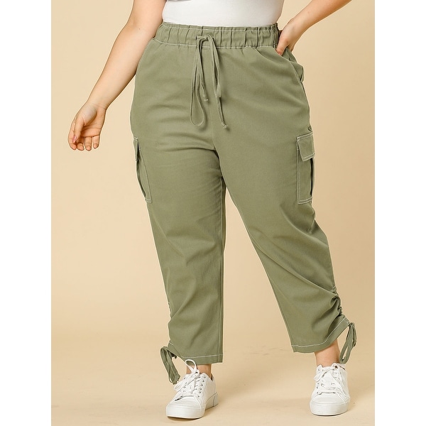 women's plus size pants with elastic waist