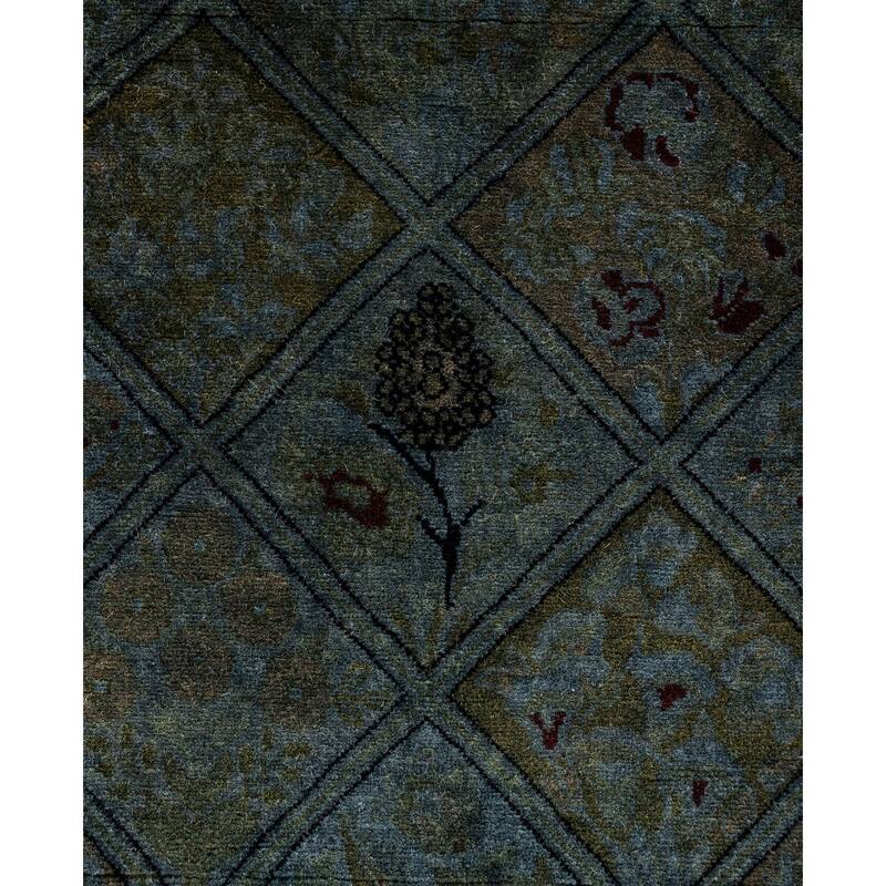 Overdyed One-of-a-Kind Hand-Knotted Area Rug - Gray - 2' 1" x 3' 7"