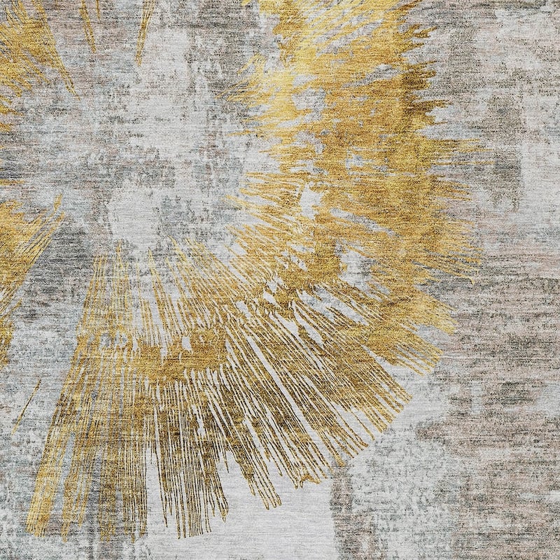 HomeRoots Abstract Transitional Rectangle Outdoor Rug